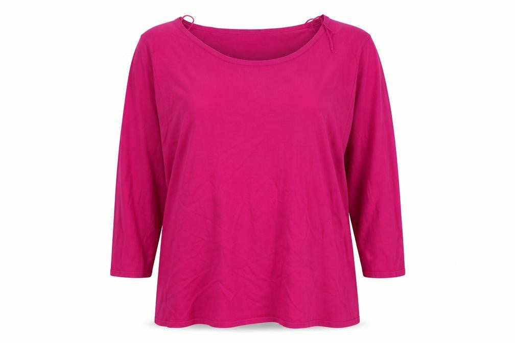 M&Co Womens Pink Round Neck  Viscose Pullover Jumper Size 20   - Cerise Pink Wrap Back