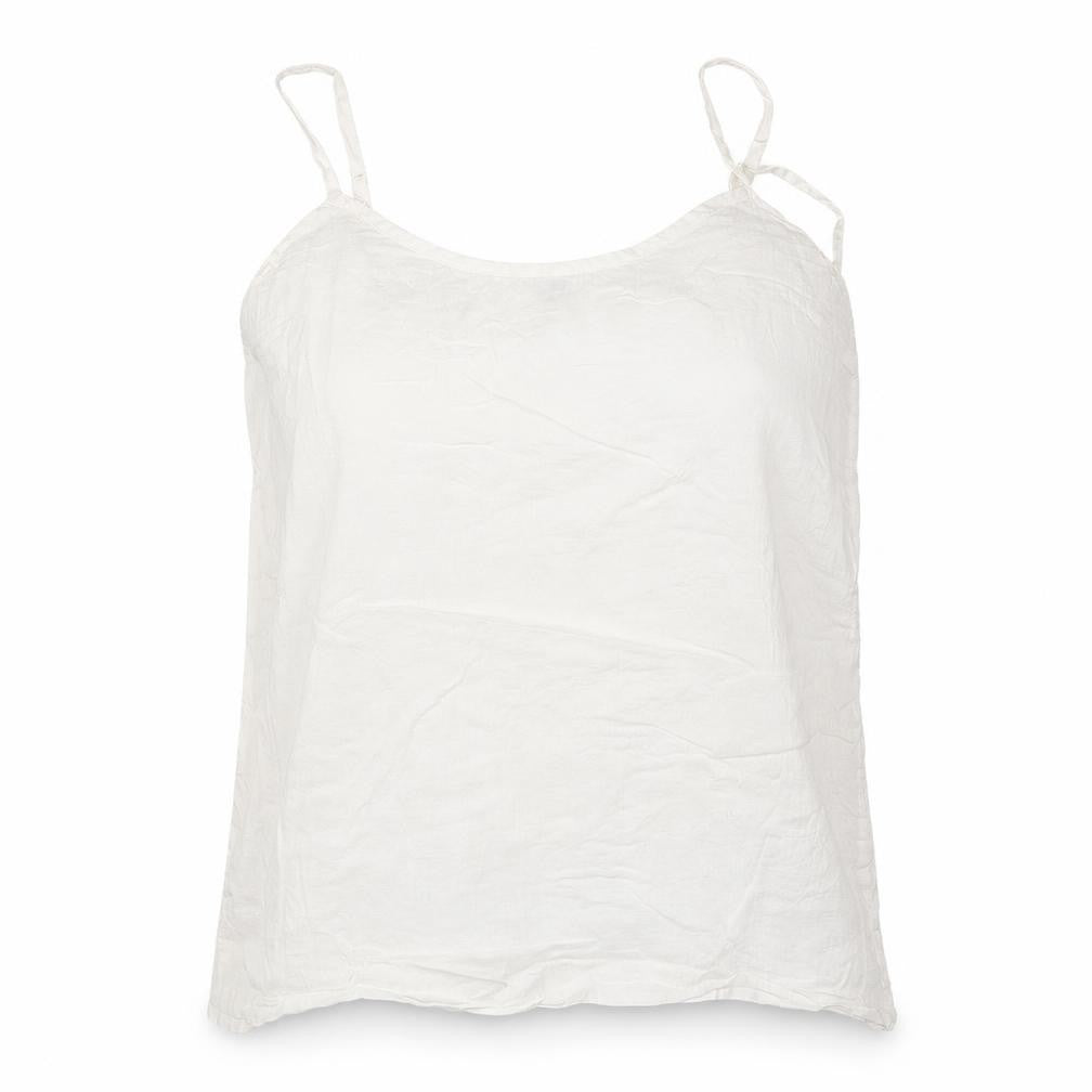 Preworn Womens Ivory   Camisole Blouse Size 10 Round Neck