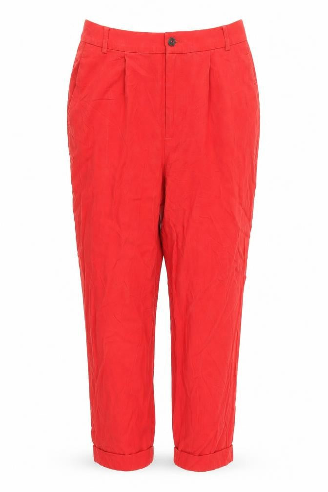 Zara Womens Red  Polyester Dress Pants Trousers Size S L22 in Regular
