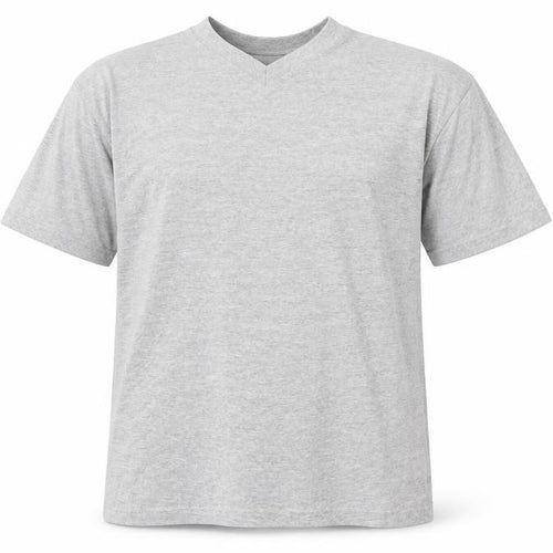 jeans&co Mens Grey  Cotton  T-Shirt Size L V-Neck