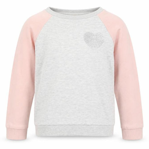 H&M Girls Multicoloured Colourblock Cotton Pullover Sweatshirt Size 7-8 Years   - HEART