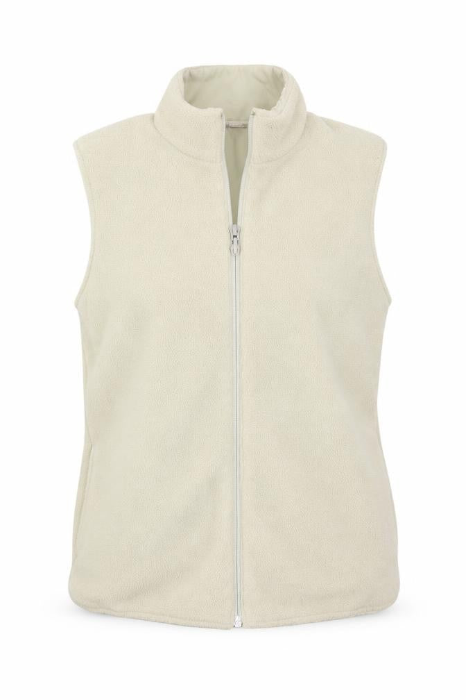Front view of Debenhams women’s green gilet jacket, size UK 10