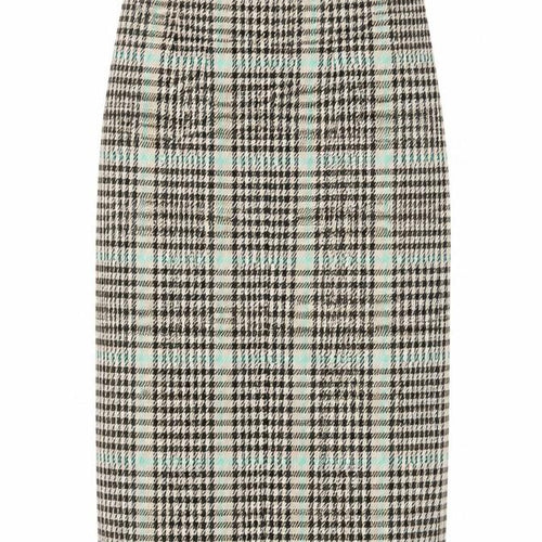 Stradivarius Womens Beige Check  Straight & Pencil Skirt Size S