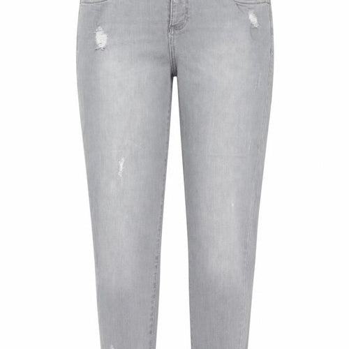 Denim & Co. Womens Grey  Cotton Straight Jeans Size 14 L27 in Regular