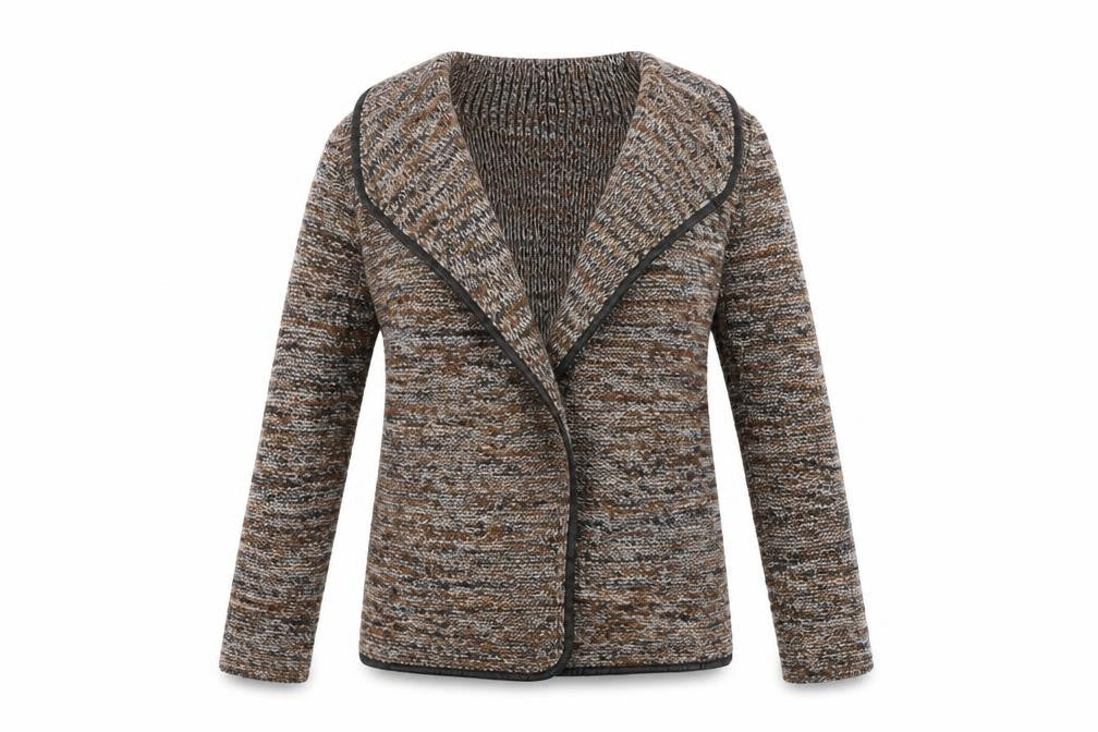 Peacocs Womens Brown V-Neck  Acrylic Cardigan Jumper Size 8