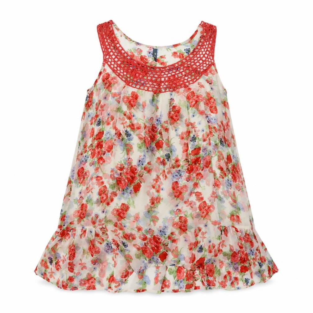 E-vie Womens Multicoloured Floral Polyester Tunic Tank Size 12 Scoop Neck