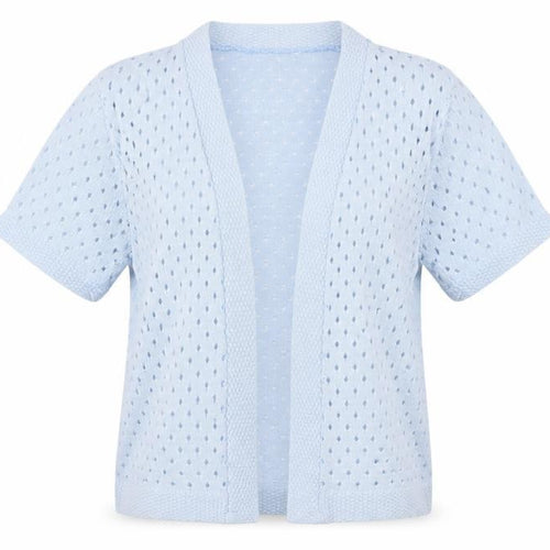 Monique Womens Blue V-Neck  Cotton Cardigan Jumper Size L