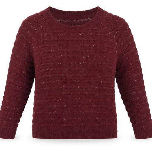Love knitwear Womens Purple Round Neck  Acrylic Pullover Jumper Size 14
