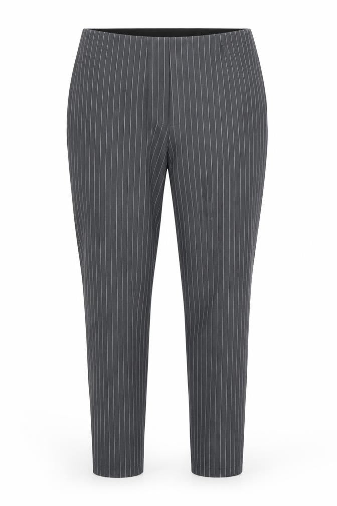 Front view of Tu women’s grey polyester dress pants trousers, size UK 12, 28-inch leg regular