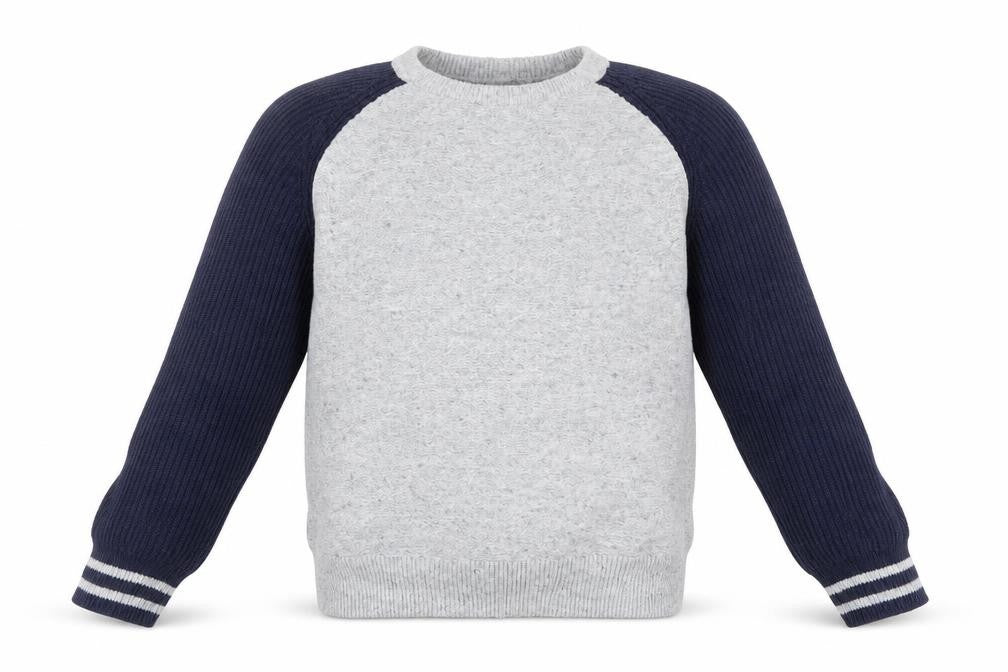 Front view of Gap boys’ multicoloured colourblock cotton pullover sweatshirt, size 12, years