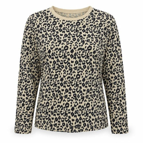 Blooming Jelly Womens Multicoloured Animal Print Viscose Basic T-Shirt Size M Round Neck