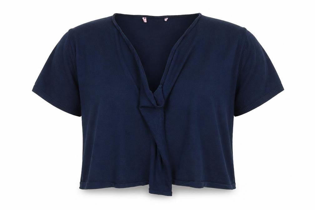 Per Una Womens Blue Round Neck  Viscose Cardigan Jumper Size 14