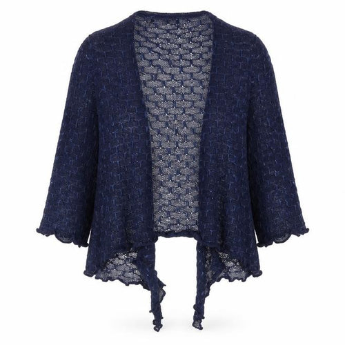 Preworn Womens Blue Round Neck  Polyester Cardigan Jumper Size XL