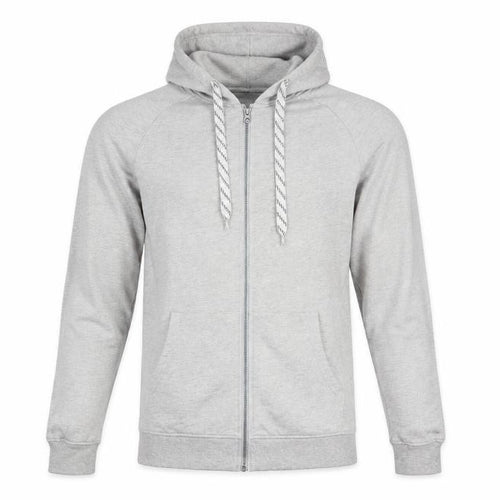 Avenue Mens Grey  Cotton Full Zip Hoodie Size S
