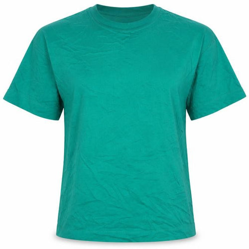 Bershka Womens Green  Cotton Basic T-Shirt Size XS Round Neck