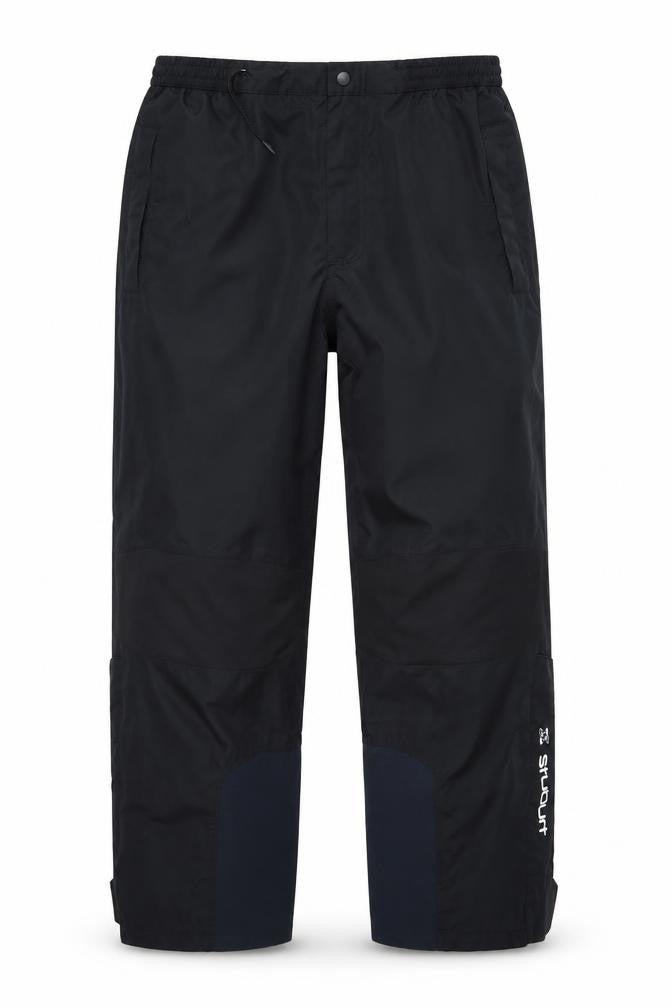Front view of Stuburt men’s black polyester sweatpants, size 29, in, 26-inch leg regular