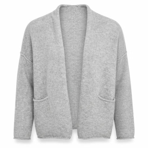 Pull & Bear Womens Grey V-Neck  Acrylic Cardigan Jumper Size S   - Raised seams