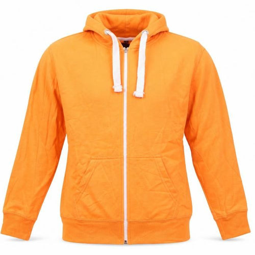 Malaika Girls Orange  Cotton Full Zip Hoodie Size 13 Years   - Florescent Orange