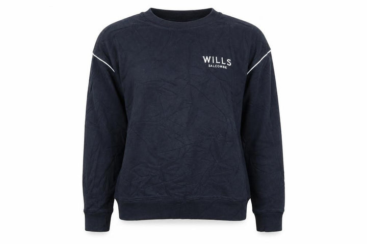 Jack Wills Womens Blue Cotton Pullover Sweatshirt Size 8 - Wills Salcombe