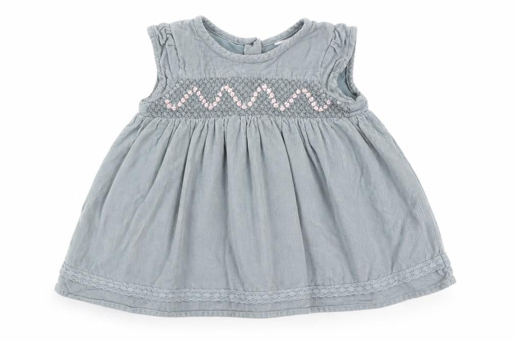 NEXT Baby Grey  100% Cotton A-Line  Size 6-9 Months  Round Neck