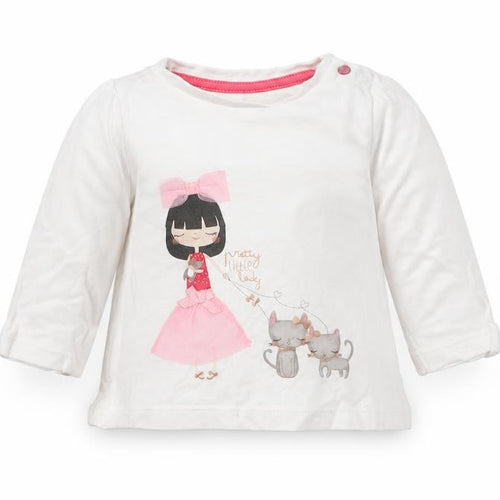 Mothercare Baby White  100% Cotton Basic Blouse Size 3-6 Months Round Neck