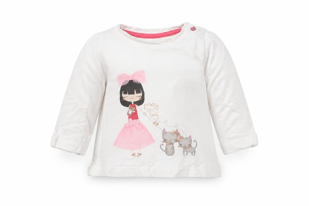 Mothercare Baby White  100% Cotton Basic Blouse Size 3-6 Months Round Neck