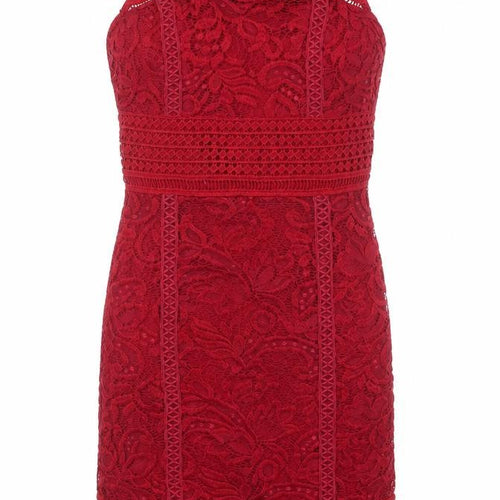 Topshop Womens Red Floral Polyester Pencil Dress  Size 8