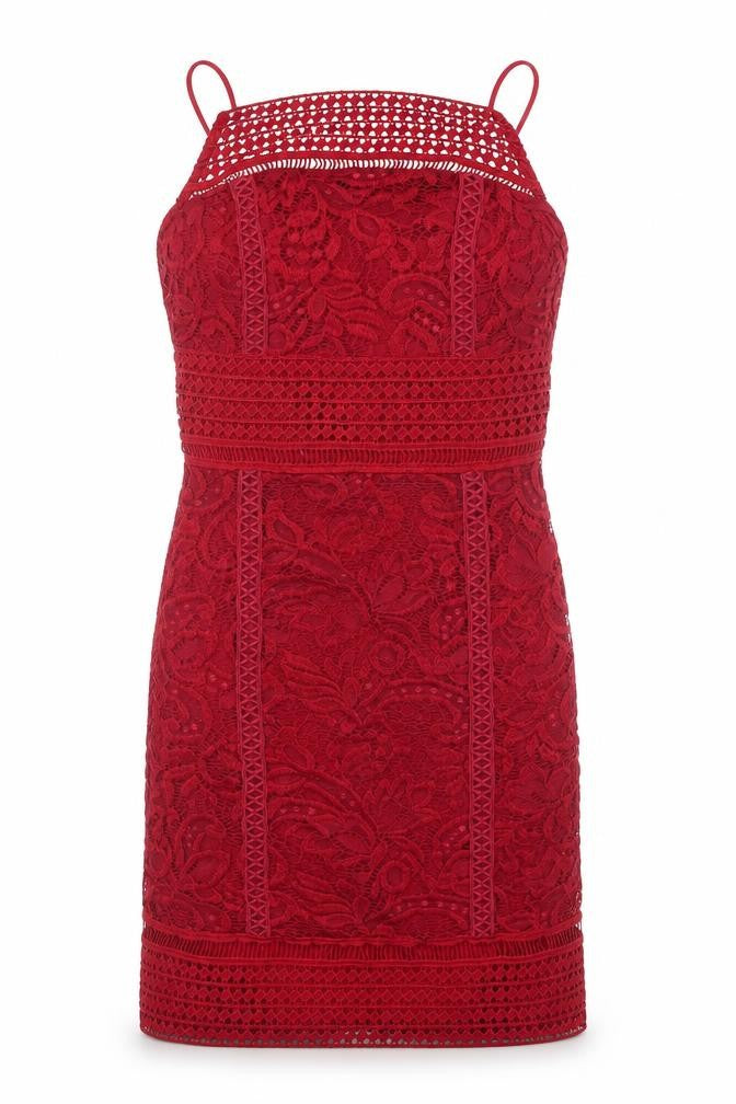 Topshop Womens Red Floral Polyester Pencil Dress  Size 8