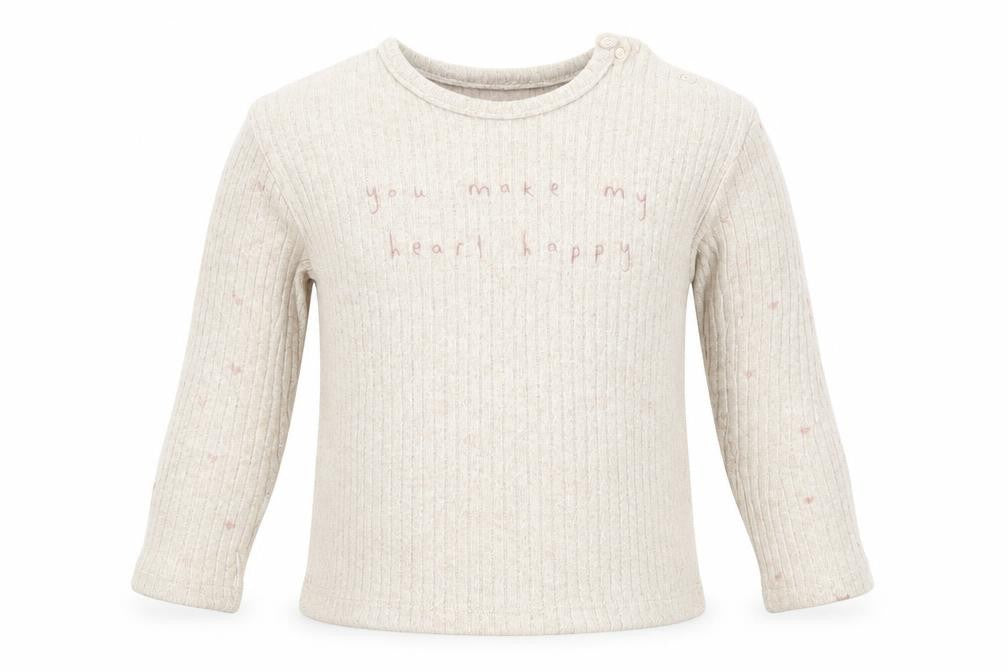 George Baby Beige Geometric Viscose Basic T-Shirt Size 12-18 Months Crew Neck