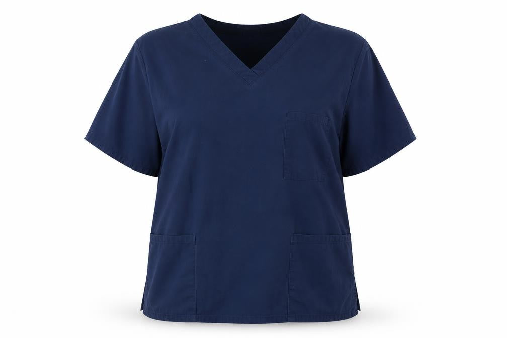 Alexandra Womens Blue  Polyester Basic T-Shirt Size XL V-Neck