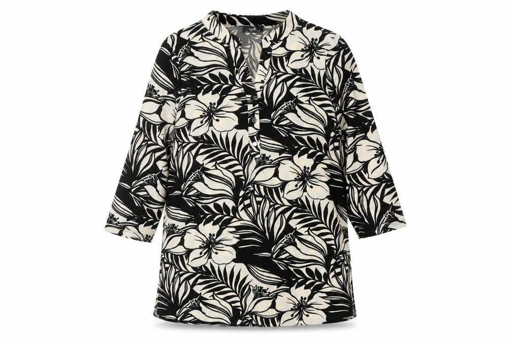 Wallis Womens Multicoloured Floral Polyester Basic Blouse Size M V-Neck