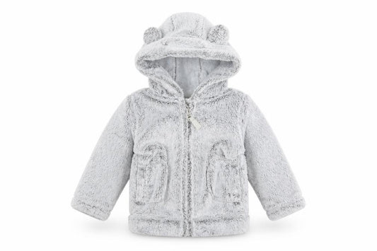 Front view of George Baby Grey Parka Coat, size 6-9, Months
