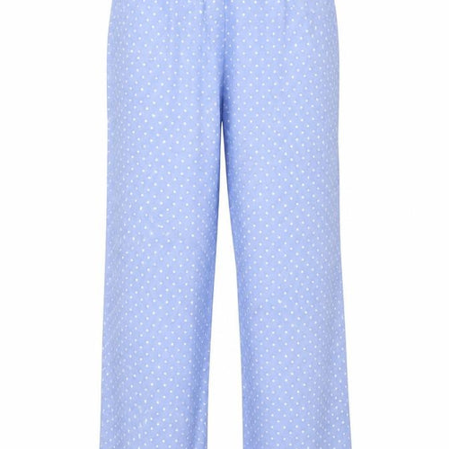 Marks and Spencer Womens Blue Polka Dot Cotton Trousers  Size 12 L26 in Regular