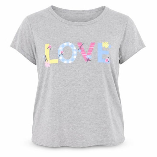Love To Dream Womens Grey  Cotton Basic T-Shirt Size 12 Round Neck