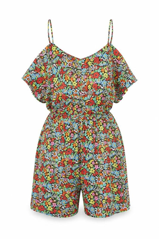Front view of Atmosphere women’s multicoloured floral jumpsuit one-piece, size UK 8