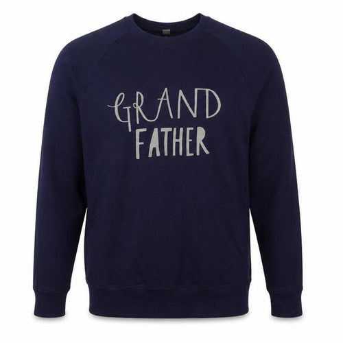 Earth Positive Mens Blue  Cotton Pullover Sweatshirt Size S   - Grand Father Navy Blue