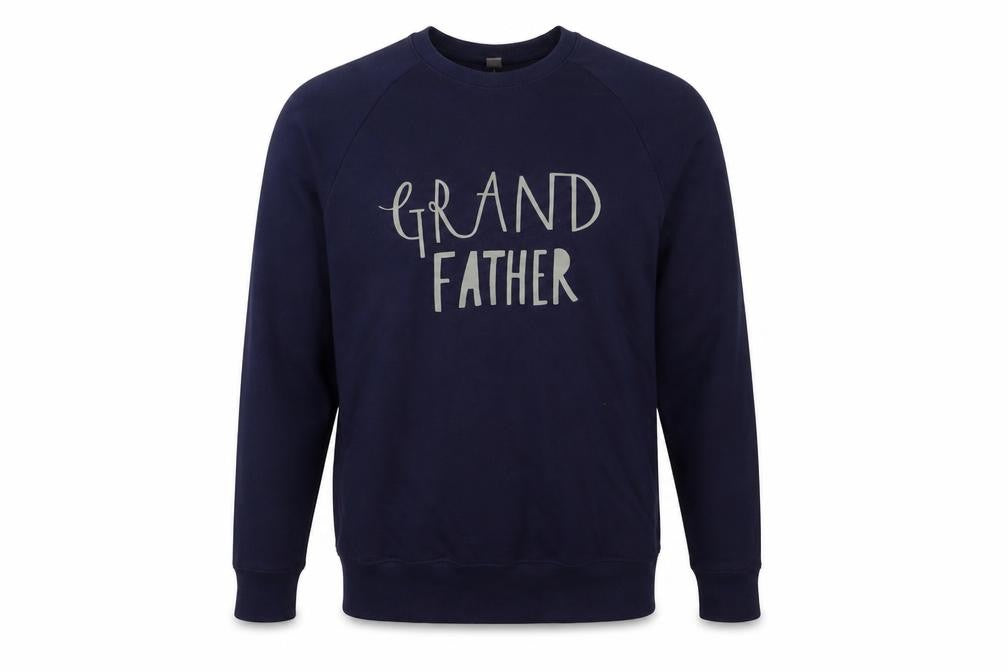 Earth Positive Mens Blue  Cotton Pullover Sweatshirt Size S   - Grand Father Navy Blue