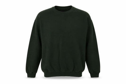 Front view of PRETTYLITTLETHING women’s green cotton pullover sweatshirt, size S