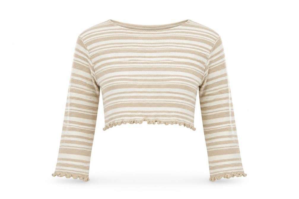 Nasty Gal Womens Brown Round Neck Striped Acrylic Pullover Jumper Size L