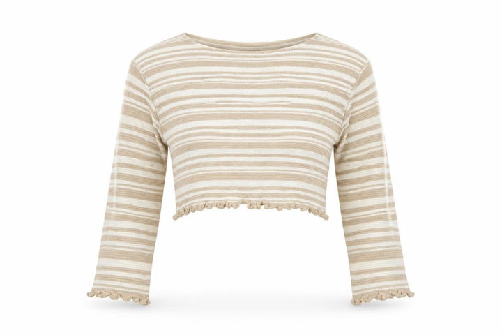 Nasty Gal Womens Brown Round Neck Striped Acrylic Pullover Jumper Size L