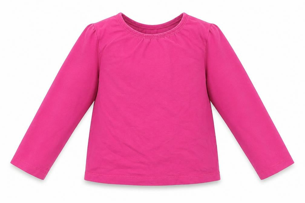Front view of George Baby Pink Cotton Basic Blouse, size 18-24, Months Round Neck