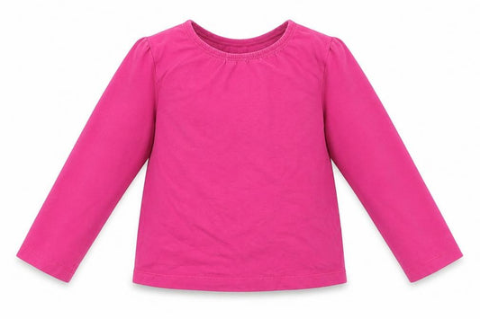 Front view of George Baby Pink Cotton Basic Blouse, size 18-24, Months Round Neck