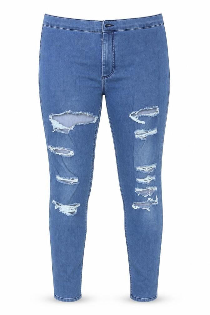 Topshop Womens Blue  Cotton Jegging Jeans Size 32 L32 in Regular