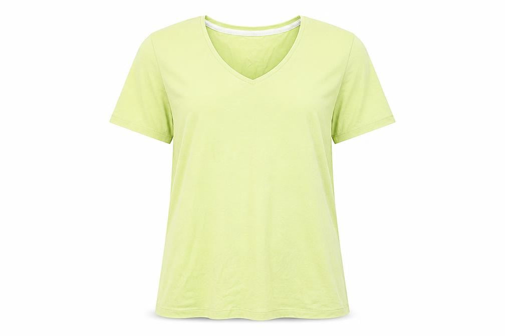 BM Mens Green  Cotton  T-Shirt Size L Round Neck