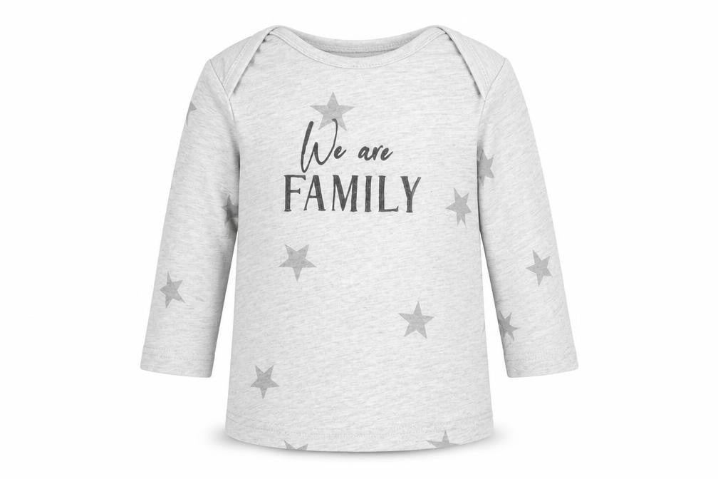 F&F Baby Grey Geometric Cotton Basic T-Shirt Size 3-6 Months Round Neck