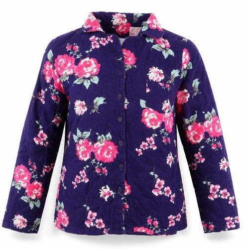 Boux Avenue Womens Blue Floral Cotton Top Pyjama Top Size 8