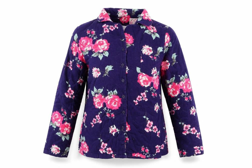 Boux Avenue Womens Blue Floral Cotton Top Pyjama Top Size 8