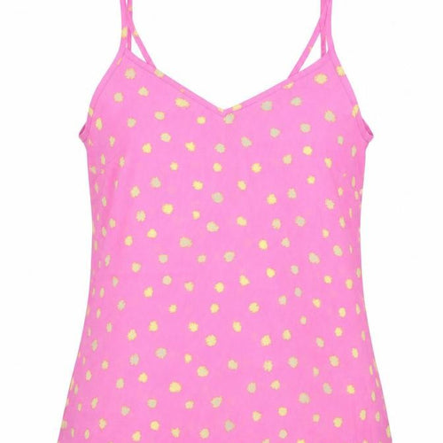 Primark Womens Pink Polka Dot Polyester Camisole Tank Size 8 V-Neck - Yellow