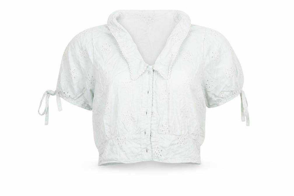 Brave Soul Womens Ivory Collared  Cotton Cardigan Jumper Size M