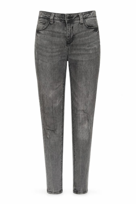 Front view of DENIM CO women’s multicoloured cotton skinny jeans, size UK 8, 29-inch leg regular